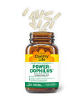 Country Life Power-Dophilus Dairy-Free Multi-Strain Probiotic 12 Billion Cfus 100 Vegan Capsules Certified Gluten Free Certified Vegan