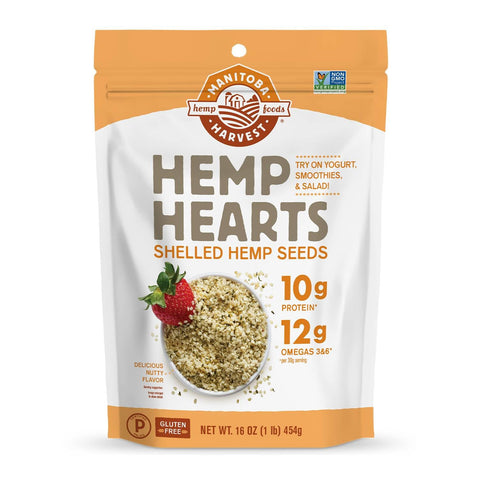 Manitoba Harvest Hemp Hearts, Shelled Hemp Seeds - 24oz - 10g Plant Protein & 12g Omega 3 & 6 per 30g serving - Easy to Digest with 9 Amino Acids - Gluten Free, Non-GMO Project Verified
