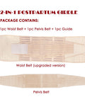2 in 1 Postpartum Belly Wrap Support Recovery Belt - Belly Band for Postnatal, Pregnancy, Maternity - Girdles for Women Body Shaper - Post Partum Waist Shapewear Belt(Beige,Plus Size)