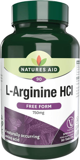 Natures Aid 750mg L-Arginine Tablets - Pack of 90 132230