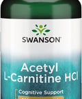 Swanson Amino Acid Acetyl L-Carnitine Hcl 500 Milligrams 120 Veg Capsules