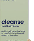 her own Cleanse Gentle Detox Supports Healthy Gut Ocean Algae Cleanse Prebiotic Probiotic Blend Cleansing Herbal Blend Gluten and Soy Free Vega Multicolor
