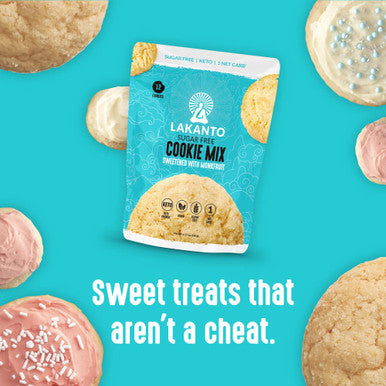 Lakanto Sugar Cookie Mix - Monk Fruit Sweetener 1g Net Carb Gluten Dairy Keto Diet Friendly Delicious Snack Almond Flour Baking Mix (12 Servings)