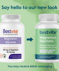 Bestvite Magnesium Glycinate - 400mg of Magnesium per Serving (240 Vegetarian Capsules) - No Stearates - No Silicon Dioxide - Vegan - Non GMO - Gluten
