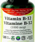 Greeniche Vitamin B 12 - 120 Tablets - Helps in Vitamin B-12 Deficiency - Helps in Red Blood Cell Formulation - Metabolize Carbohydrates, Proteins & Fats Free From Gluten, Soy & Dairy Non GMO