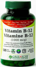 Greeniche Vitamin B 12 - 120 Tablets - Helps in Vitamin B-12 Deficiency - Helps in Red Blood Cell Formulation - Metabolize Carbohydrates, Proteins & Fats Free From Gluten, Soy & Dairy Non GMO