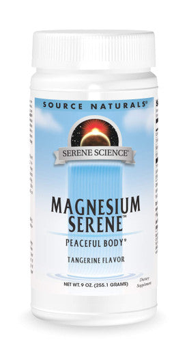 Source Naturals Serene Science Magnesium Serene Tangerince Flavored, Peaceful Body, 9 Ounces