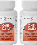 Gericare One-Daily Multi-Vitamin Tablets Dietary Suplement 100 Count (Pack Of 2)