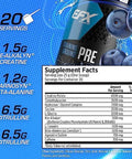 Efx Sports Training Ground Pre Workout Powderenergy & Muscle Pumpswith Hydromax Glycerol Citrulline Beta Alanine300Mg Caffeine20 Servings (Blueberry)