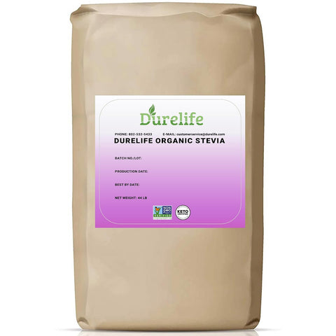 Durelife 100% Pure stevia extract sweetener 8 oz No Erythritol NONGMO Project Verified No Fillers Zero Calorie Sugar Substitute No Aftertaste MicroSpoon Included 8 oz