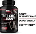 Force Factor Test X180 Boost Testosterone Booster And Energy Supplement For Men, Boost Energy, Increase Stamina, Enhance Vitality And Performance, With D-Aspartic Acid And Fenugreek, 120 Tablets