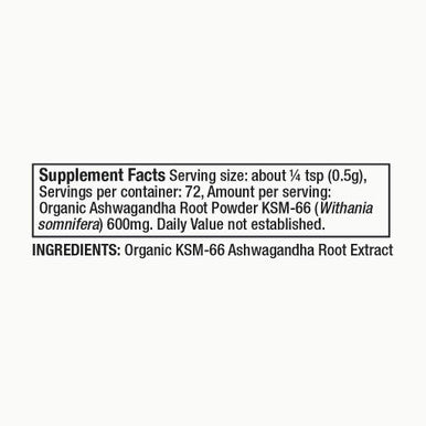 Ashwagandha by Moon Juice - Organic Ashwagandha Root Powder Extract Supplement (15:1 Extract) - Natural Stress Relief, Focus Support & Mood Support - Vegan, Non-GMO, Gluten-Free (72 Servings)