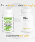 Supersmart Asc2P 500 mg Per Day Magnesium Ascorbyl Phosphate AntiAging Antioxidant Supplement Powerful Form of Vitamin C NonGMO Gluten Free 60 Vegetarian Capsules