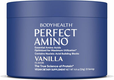 BodyHealth PerfectAmino Powder - BCAA and EAA Powder for Pre and Post Workout - Amino Acid Energy Drink for Men and Women to Support Lean Muscle and Recovery