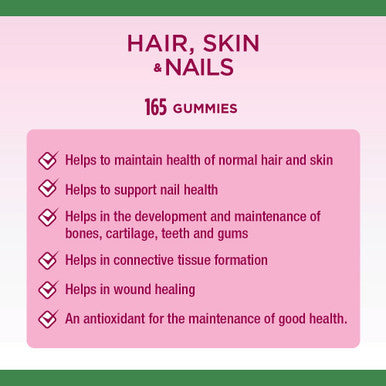 Nature's Bounty Hair Skin & Nails Gummies Value Size 165 Caps