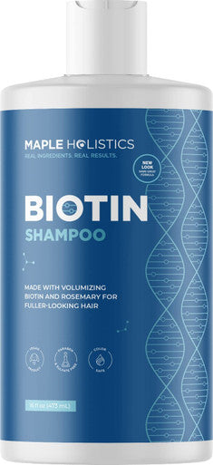 Biotin Volumizing Shampoo For Fine, Thinning Hair - Sulfate- With Tea Tree And Rosemary Oils, Plus Hair, Skin And Nail Vitamins