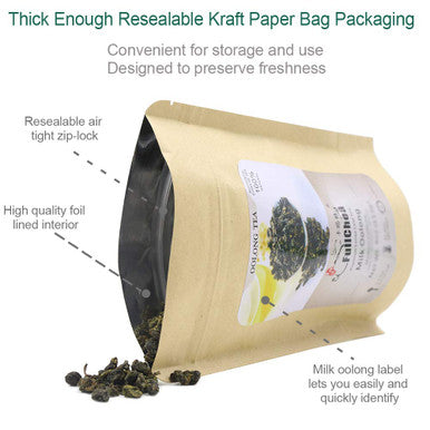 Fullchea - Milk Oolong Tea - Oolong Tea Loose Leaf - Taiwan High Mountain Tea Jin Xuan Milk Oolong - Naturally Milky and Silky Aroma - Health Tea - 8oz / 226g