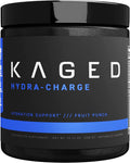 Electrolytes, Kaged Muscle Hydra-Charge Premium Electrolyte Powder, Hydration Electrolyte Powder, Pre Workout, Post Workout, Intra Workout, Fruit Punch, 60 Servings, Clear
