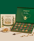 Vahdam Loose Leaf Tea Set 24 Premium Long Leaf Teas in Tin Caddy Presentaion Box | 100% Natural Ingredients | Perfect Festival s for Friends and Family I Luxury Tea s