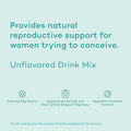 PREMAMA Fertility Supplement Drink for Women Myo Inositol Folate for Fertility Vitamin B12 to Aid Conception 28 Servings