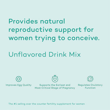 PREMAMA Fertility Supplement Drink for Women Myo Inositol Folate for Fertility Vitamin B12 to Aid Conception 28 Servings
