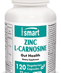 Supersmart Zinc LCarnosine 75 mg Per Day Gut Health Anti Inflammatory Supplement Help Reduce Acid Reflux NonGMO Gluten Free 120 Vegetarian Capsules