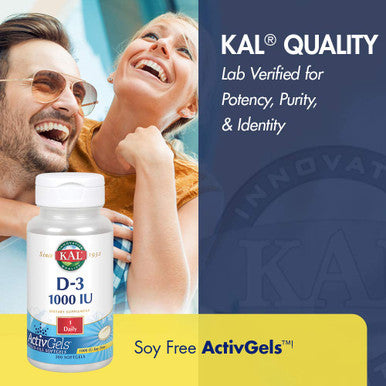 KAL D-3 1000 IU Softgels, 200 Count