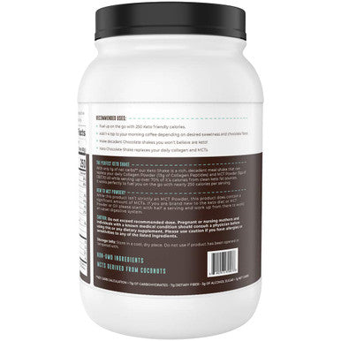 Left Coast Performance Keto Meal Replacement Shakes Chocolate 2lbs Low Carb Keto Protein Shake Mix MCT Powder Grass Fed Hydrolyzed Collagen Peptides Keto Breakfast Shake 20g Fat 14g Protein 1 Net Carb Zero Sugar