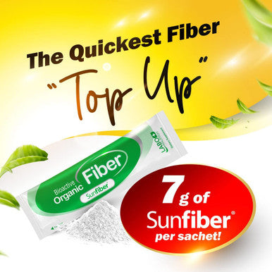 LABO Nutrition Bioactive Organic Fiber Sunfiber Soluble Prebiotic Fiber Supplement Support Healthy Digestive Intestinal Wellness with Partially Hydrolyzed Guar Gum LowFODMAP NonGMO 30 Sachets
