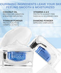 bellapierre Precious Sapphires Hydrating AM Moisture Cream | Daily Facial Moisturizer with Coconut Oil & Vitamin E | Non-Greasy Formula - 1.76oz