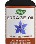 Nature'S Way Borage Oil, Cold Pressed & Unrefined, Gla Supplement, 1300Mg Per Serving, 60 Softgels