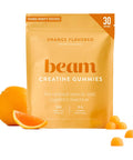 Beam Creatine Gummies Creatine Monohydrate Gummies with 5g Creatine Sugar Free Muscle Strength & Workout Recovery Support Creatine Gummies for Women and Men Orange Flavor Vegan 30 Servings