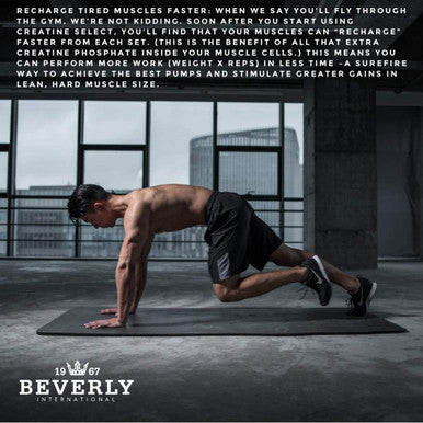 Beverly International Creatine Select With Phosphates 40 Servings A Fail-Proof Creatine Monohydrate Formula. Boost Muscle Size Strength Endurance And Recovery. For Men And Women. Tastes Like Tang