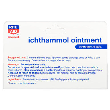 Rite Aid Ichthammol Ointment 10% - 1 Ounce, Drawing Salve, Soothing Skin Relief