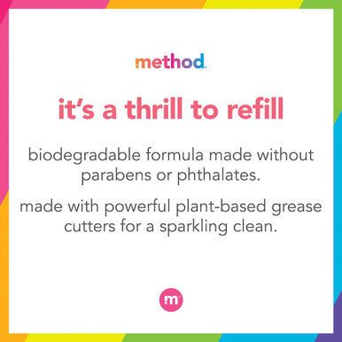 Method Gel Dish Soap Clementine Biodegradable Formula Tough on Grease 18 Fl Oz (Pack of 4)