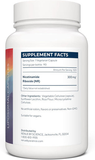 Renue By Science Nicotinamide Riboside High Strength Liposomal Nad Supplement 90 Nicotinamide Capsules 300Mg Nicotinamide Riboside Per Serving Manufactured In The Usa Third-Party Tested