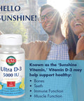 KAL 5000 Iu Ultra D-3 Tablets, Lemonade, 120 Count
