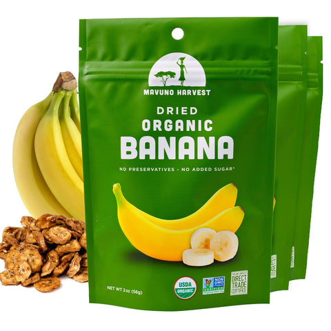 Mavuno Harvest Organic Dried Fruit Variety Pack | Dried Mango, Papaya, Pineapple, Banana, Jackfruit, & Tropical Mix | Healthy, Vegan, No Sugar Added, Non GMO Snacks for Kids & Adults | 2 Ounce, 6 Pack