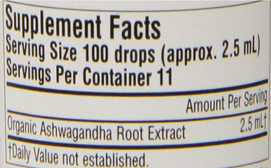 Planetary Herbals Ashwaganda Herbal Extract Liquid, Lemon, 1 Fluid Ounce