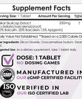 Baikal Skullcap Extract Tablets | 250mg | 120 Count | >15% Apigenin, >20% Baicalein, >50% Baicalin