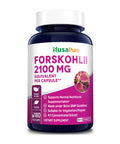 NusaPure Forskolin 2100mg Per Veggie Caps - 180 Capsules (Non-GMO & )