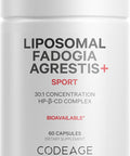 Codeage Liposomal Fadogia Agrestis 600mg Supplement - Fadogia Agrestis 30:1 Extract Vitamin D3 Zinc Fenugreek BioPerine Black Pepper - 2-Month Supply - Liposomal Delivery - Non-GMO 60 Capsules