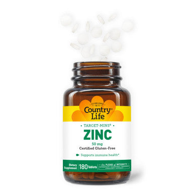 Country Life Target Mins Zinc 50 Mg - 180 Tablets