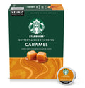 Starbucks K-Cup Coffee Pods, Caramel Naturally Flavored Coffee For Keurig Brewers, 100% Arabica, 1 Box (22 Pods)