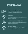 Dietary Supplement Tablets By Papillex - All Natural Immune Support - Immunity Defense - Best Immune System Booster - Organic 60 Capsules Bottle (Single Bottle)