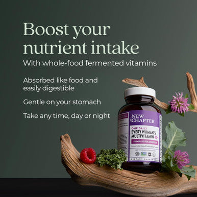 New Chapter Women's Multivitamin 40 plus for Energy Healthy Aging + Immune Support with 20+ Nutrients Every Woman's One Daily 40+Gentle on the Stomach 72 Count