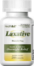 HealthA2Z Laxative Bisacodyl 5mg Gentle and Fast Overnight Relief for Constipation