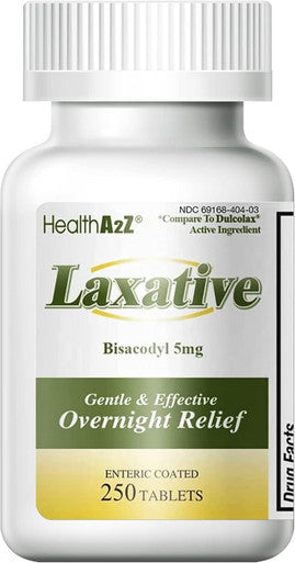 HealthA2Z Laxative Bisacodyl 5mg Gentle and Fast Overnight Relief for Constipation