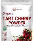 Sustainably US Grown Organic Tart Cherry Powder 4 Ounce Pure Tart Cherry Supplements Uric Acid cleanse Antioxidant and Flavonoids Enhance Joint Health Sleep Cycles Immune System