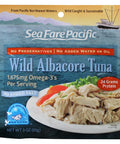 Sea Fare Pacific Wild Caught Albacore Tuna No Salt Sport Pouch 3 oz(Pack of 12)